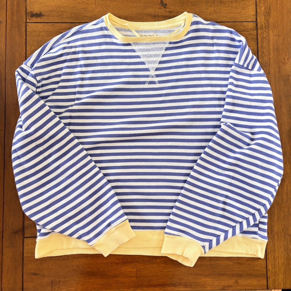 We The Free Classic Striped Oversized Crewneck